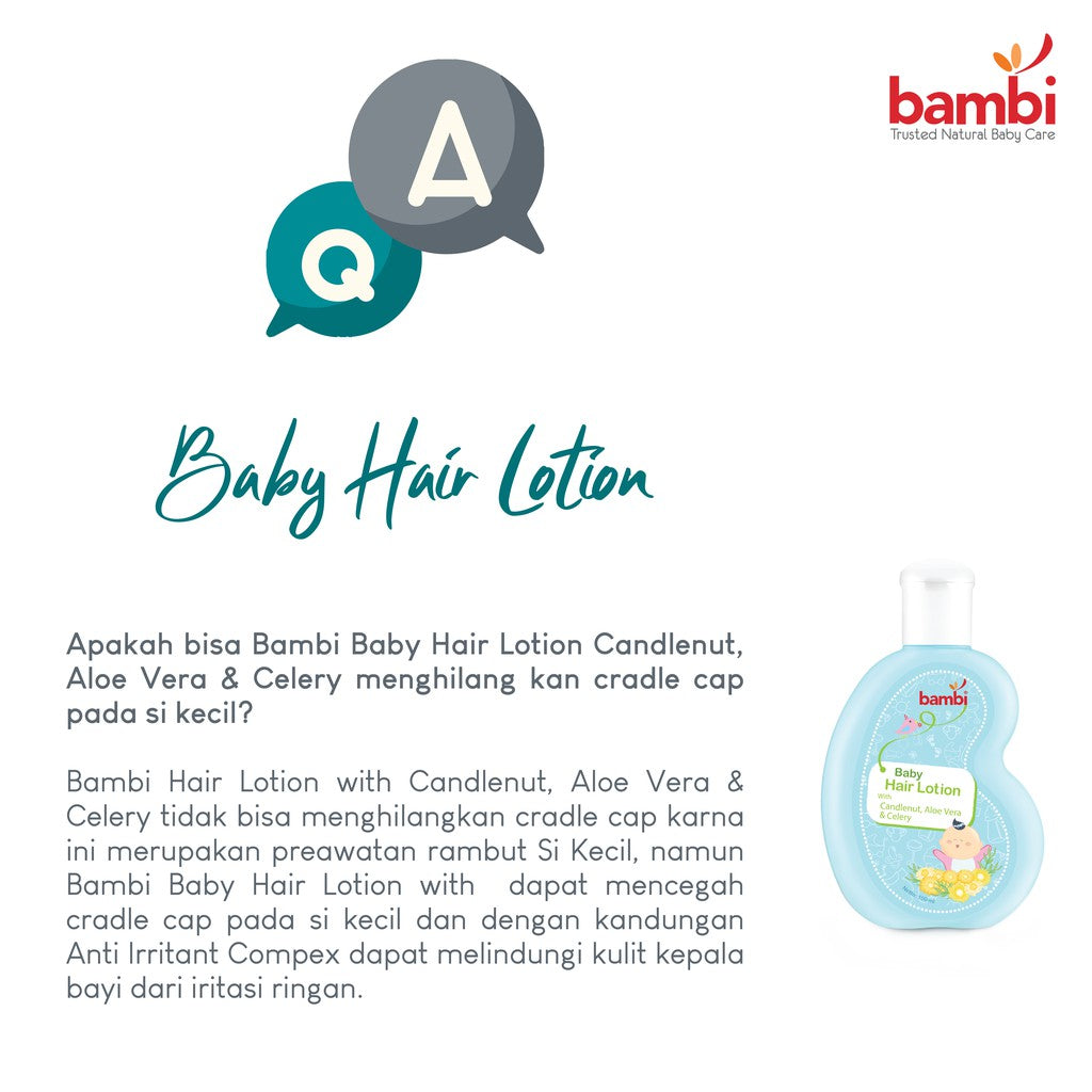 Bambi Baby Hair Lotion with Aloe Vera, Candlenut & Celery 100 ml