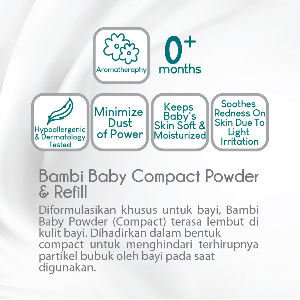 Bambi Baby Compact Powder 40 gr - Refill