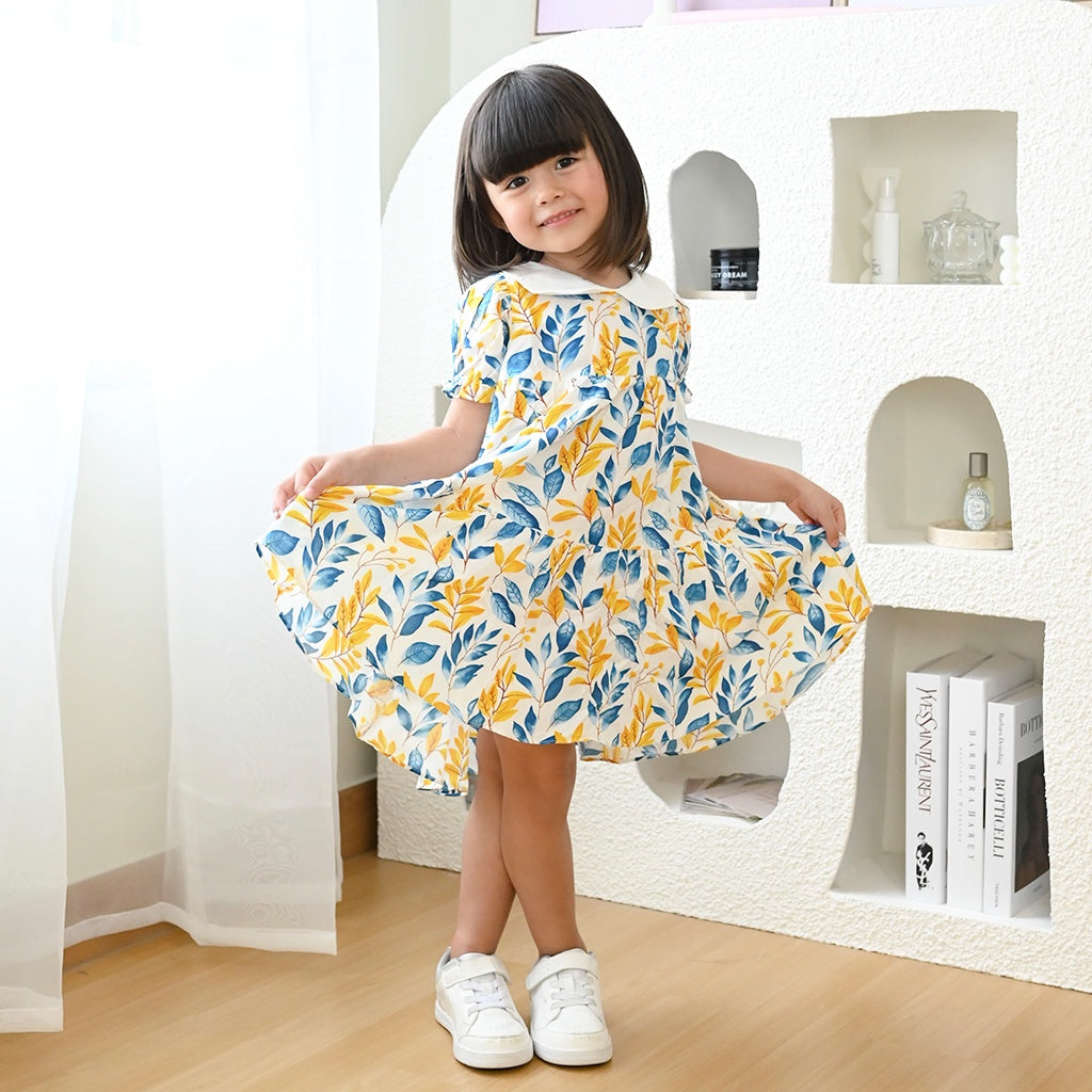 Maira Dress Blue Yellow