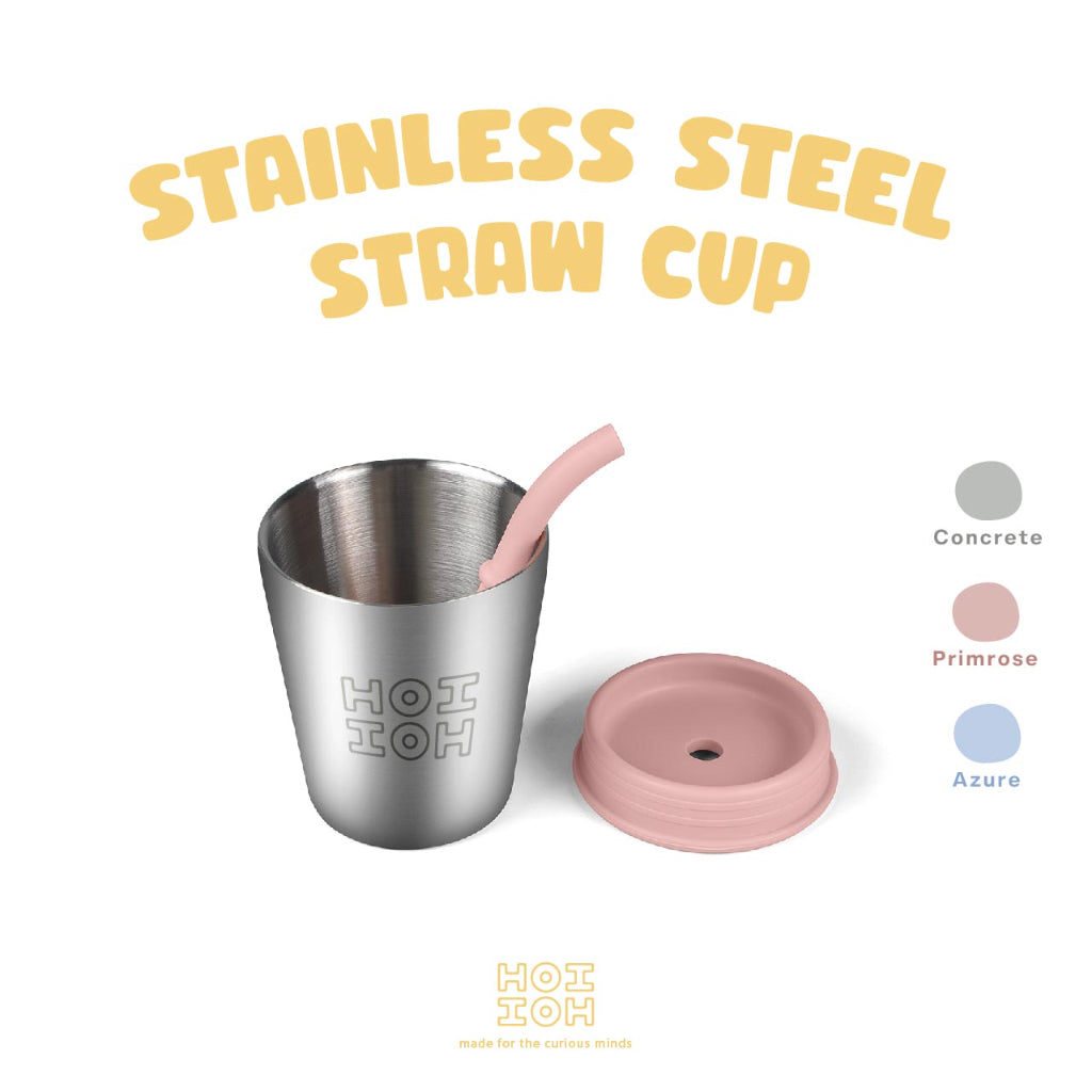 Stainless Steel Straw Cup Concrete