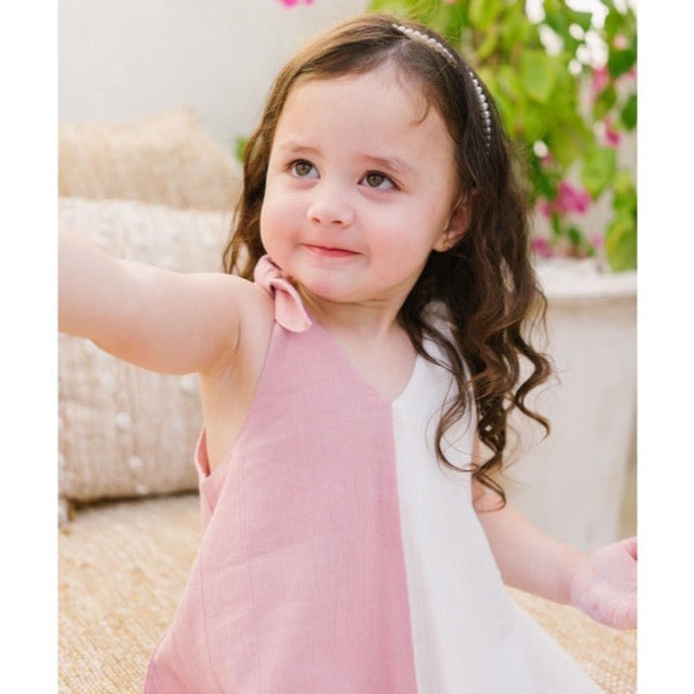 Layla Dress Pink White