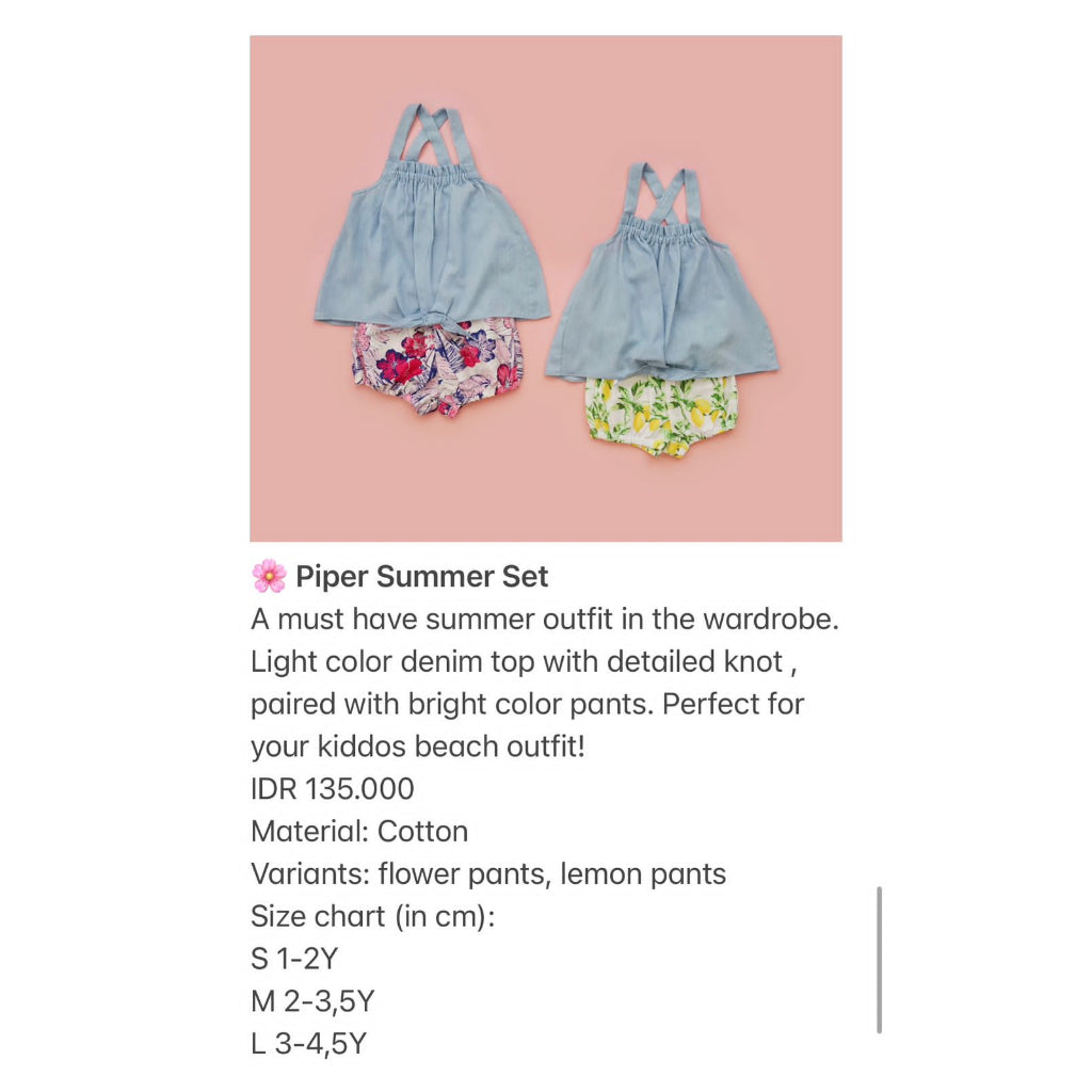 Pipper Summer Set Flower Pants