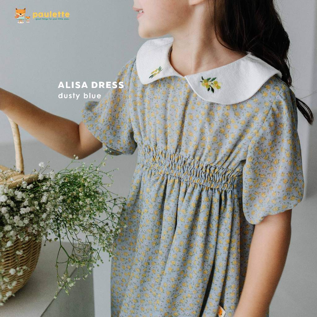 Alisa Dress Dusty Blue