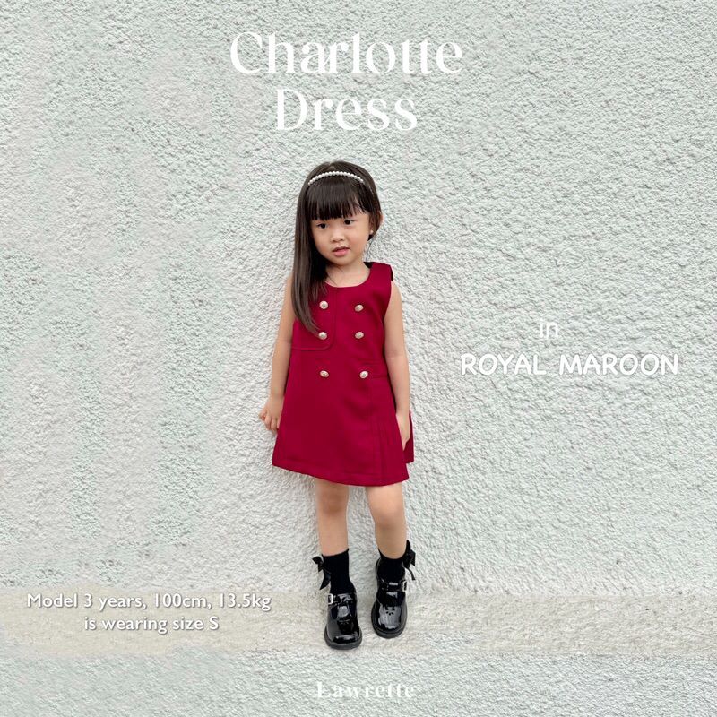 Charlotte Dress Royal Maroon