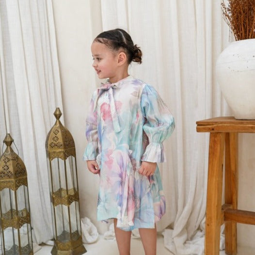 Aamina Ruffle Dress Lilac Pink