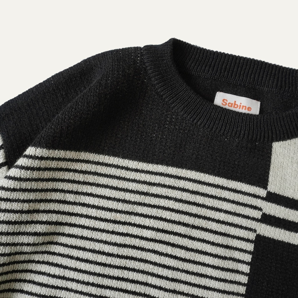 Bondi Knit Sweater Black Beige