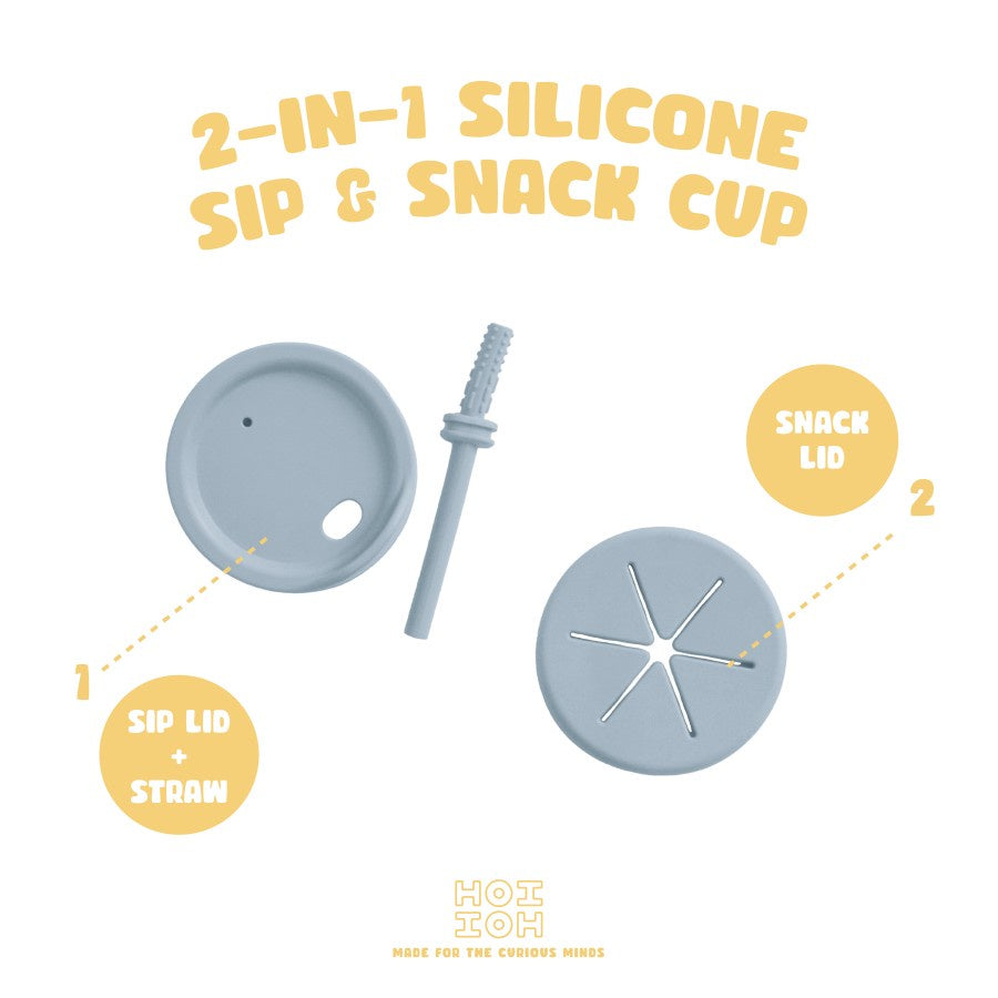 Silicone 2in1 Cup Cloudy Grey